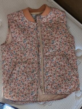 Pink Floral Quilted Vest - Whisper Brand